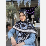 روسری ابریشم ساتن مجلسی