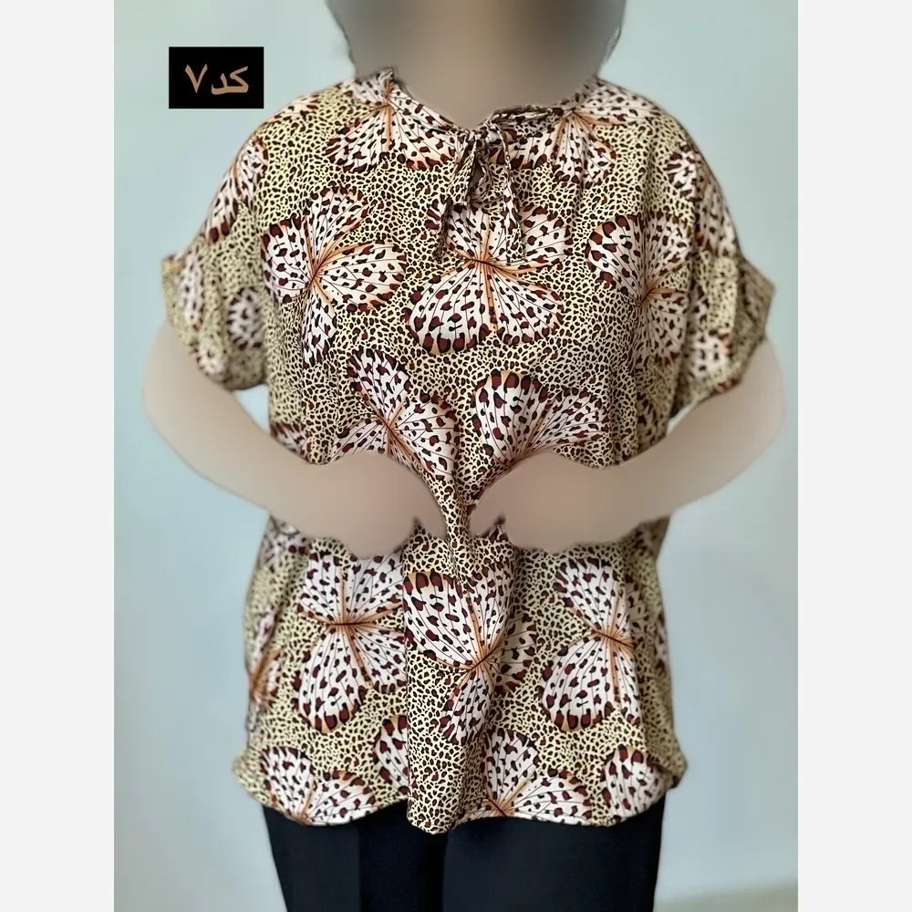 تیشرت نخی دلربا فری سایز زنانه خنک و لطیف