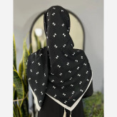 روسری سوپر نخ قواره 140 طرح رزیتا برند میس رز