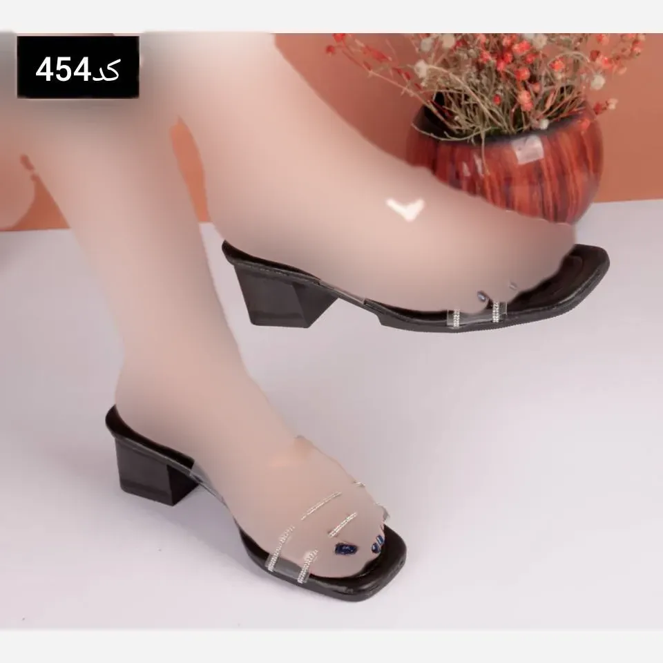 صندل شیشه ای زنانه زیره پلیمر سبک سایز 39