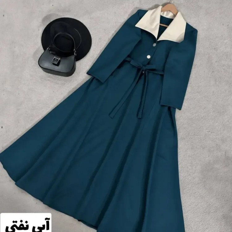 پیراهن بلند زنانه مدل زهره جنس مازراتی رنگ بندی متنوع سایز فری سایز
