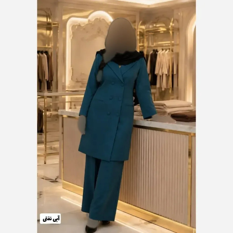 مانتو شلوار زنانه مازراتی آسمان در رنگ بندی متنوع و سایزبندی 38 تا 46