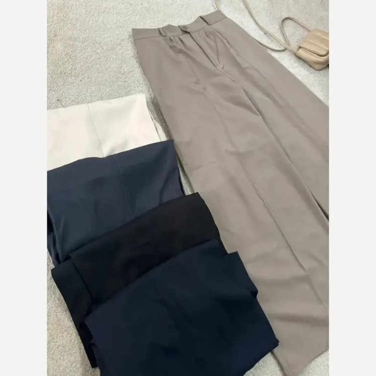 شلوار ریزشی بزایاق زنانه در رنگ و سایز متنوع قد 110