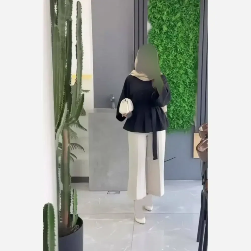 ست دو تیکه مانتو شلوار ترند مازراتی فری سایز