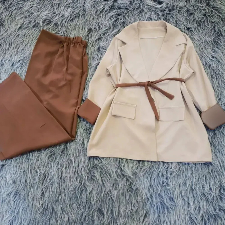 کت شلوار زنانه مدل ستایش جنس مازراتی سایز بزرگ و معمولی