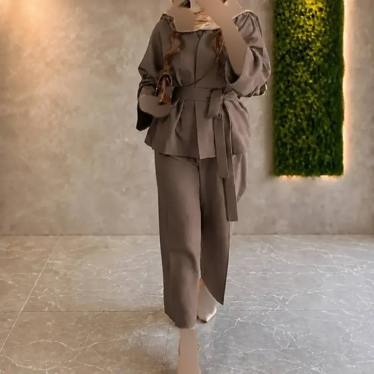کت شلوار زنانه مازراتی دوخت مزونی مدل نبات