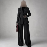 کت شلوار زنانه مدل رونیکا جنس مازراتی رنگ مشکی قهوه ای سورمه ای سایز 1 و 2