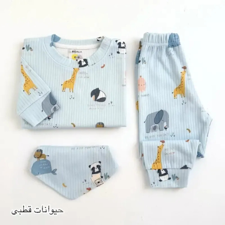 بلوز و شلوار نوزادی کبریتی نخ پنبه کوالا کیدز