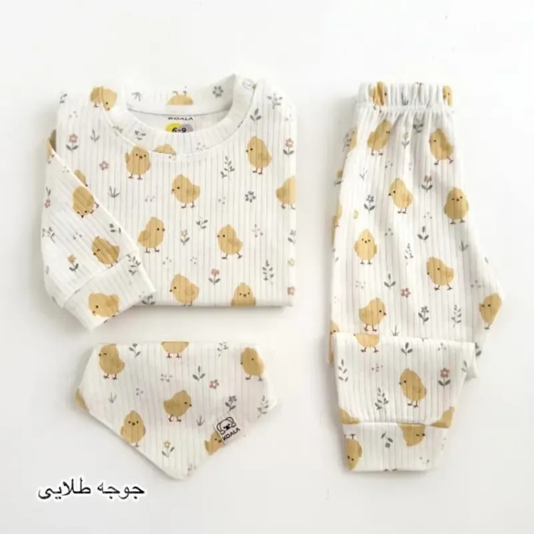 بلوز و شلوار نوزادی کبریتی نخ پنبه کوالا کیدز