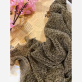 شال حریر شنی وارداتی حاشیه دالبر عروسکی سایز 185 در 80 سانتی متر