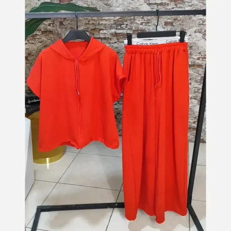 ست کراپ شلوار زنانه مدل ارینا پارچه پنبه گلکسی فریسایز 38 تا 44