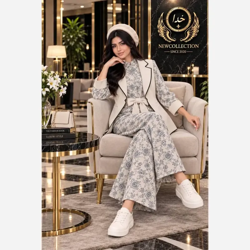 کت و اورال پاییزه آپامه جنس لینن نچرال اعلا رنگ بندی متنوع سایز فری