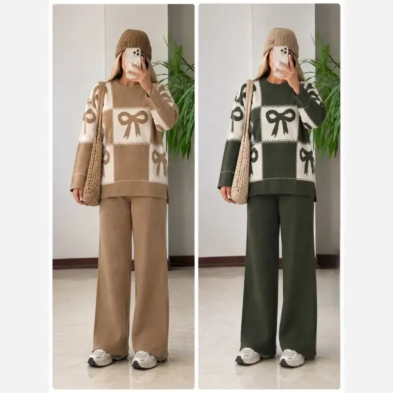 ست بافت پاپیون ادرینا بافت گرم بالا سایز 38 تا 48